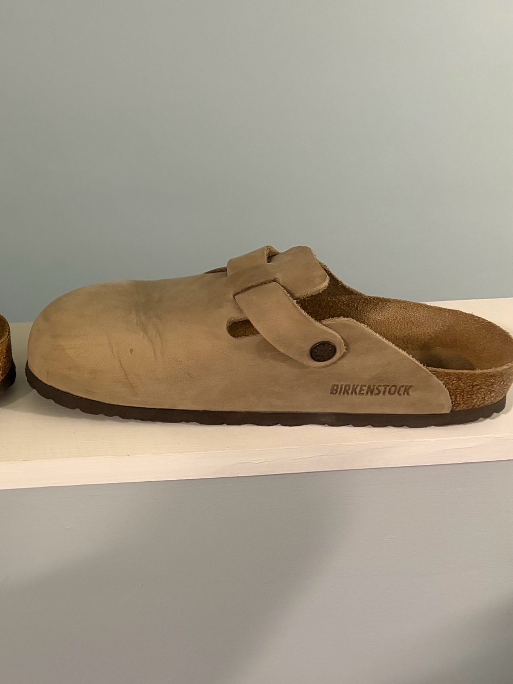 Birkenstock Boston Oiled Leather Clogs in Tobacco Brown - Picture 6 of 10